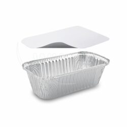 Ciotola (ALU) rettangolare 252 x 132 x 70 mm 1500ml + coperchio [5 set]