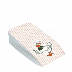 Sacchetto di carta (PAP/PE) 2-strato antigrasso per pollo 15+8 x 30 cm `Maxi` [100 pz]