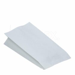 Sacchetto di carta (PAP/PE) 2-strato antigrasso bianco 15+8 x 30 cm `Maxi` [100 pz]