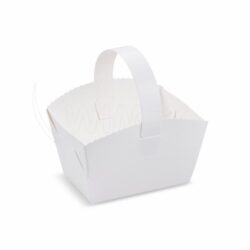 Cestino da matrimonio (PAP) con manico 10 x 8 x 6 cm [50 pz]