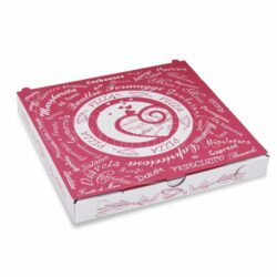 Scatola per pizza in cartone ondulato 24 x 24 x 3 cm [100 pz]