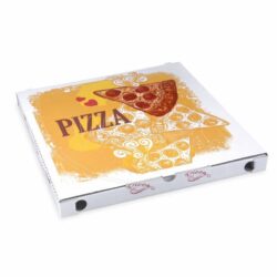 Scatola per pizza in cartone ondulato 34,5 x 34,5 x 3 cm [100 pz]
