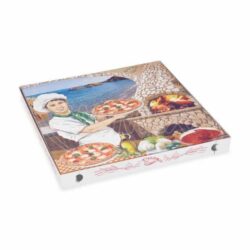 Scatola per pizza in cartone ondulato 40 x 40 x 4 cm [100 pz]