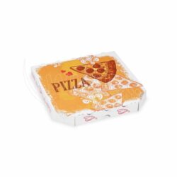 Scatola per pizza in cartone ondulato 26 x 26 x 3 cm [100 pz]