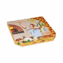 Scatola per pizza in cartone ondulato 32 x 32 x 3 cm [100 pz]