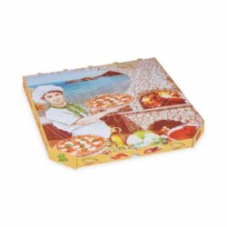Scatola per pizza in cartone ondulato 33 x 33 x 3 cm [100 pz]