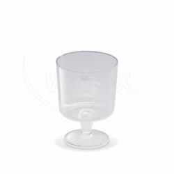 Bicchiere effetto cristallo (PS) con stelo Ø72mm 0,2L [10 pz]