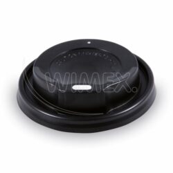 Coperchio bombato (PS) nero Ø80mm [100 pz]
