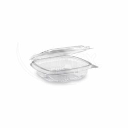 Ciotola (rPET) con coperchio rettangolare trasparente 125ml [50 pz]