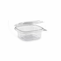 Ciotola (rPET) con coperchio rettangolare trasparente 250ml [50 pz]