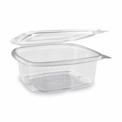Ciotola (rPET) con coperchio rettangolare trasparente 1000ml [50 pz]