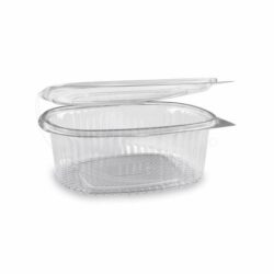 Ciotola (rPET) con coperchio ovale trasparente 1000ml [50 pz]