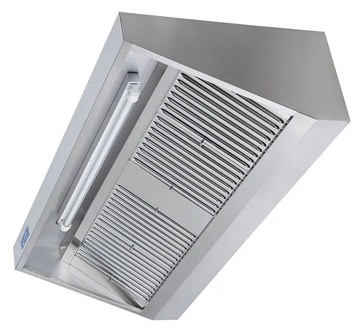 Cappa aspirante a parete con motore, regolatore e illuminazione - 120 x 70 cm | WHIE127M