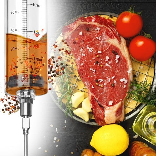 Siringa per carne - 50ml - grigia | 3 aghi