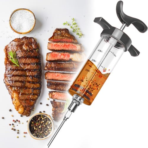 Siringa per carne - 50ml - grigia | 3 aghi