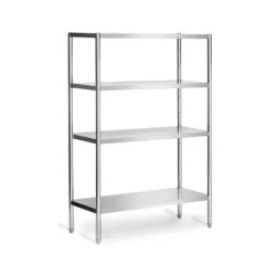 Scaffale in acciaio inox PREMIUM - 140 x 50 cm - 4 ripiani