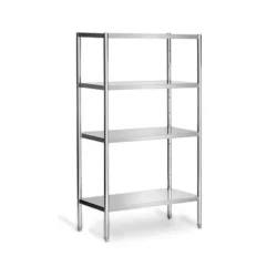 Scaffale in acciaio inox PREMIUM - 100 x 50 cm - 4 ripiani