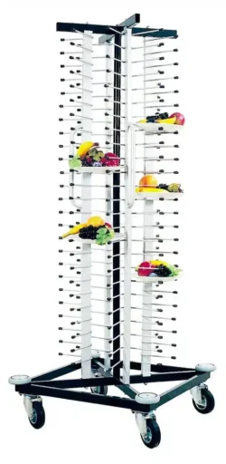Carrello da servizio per piatti - 76 x 76 cm - 100 piatti | TSIN100