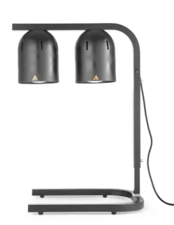 Lampada riscaldante - doppia - 500 W - nera | Hendi 273913