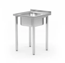 Tavolo con lavello - 60 x 60 x 85 cm - Budget Line | Hendi 816752