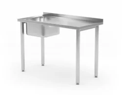 Tavolo con lavello a sinistra - Budget Line - 100 x 60 x 85 cm | Hendi 816790
