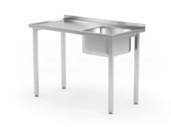 Tavolo con lavello a destra - Budget Line - 100 x 60 x 85 cm | Hendi 816783