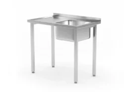 Tavolo con lavello a destra - Budget Line - 80 x 60 x 85 cm | Hendi 816769