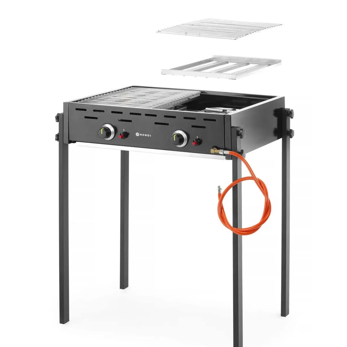 Grill a gas Master Pro Black - 11,6 kW | Hendi 148822