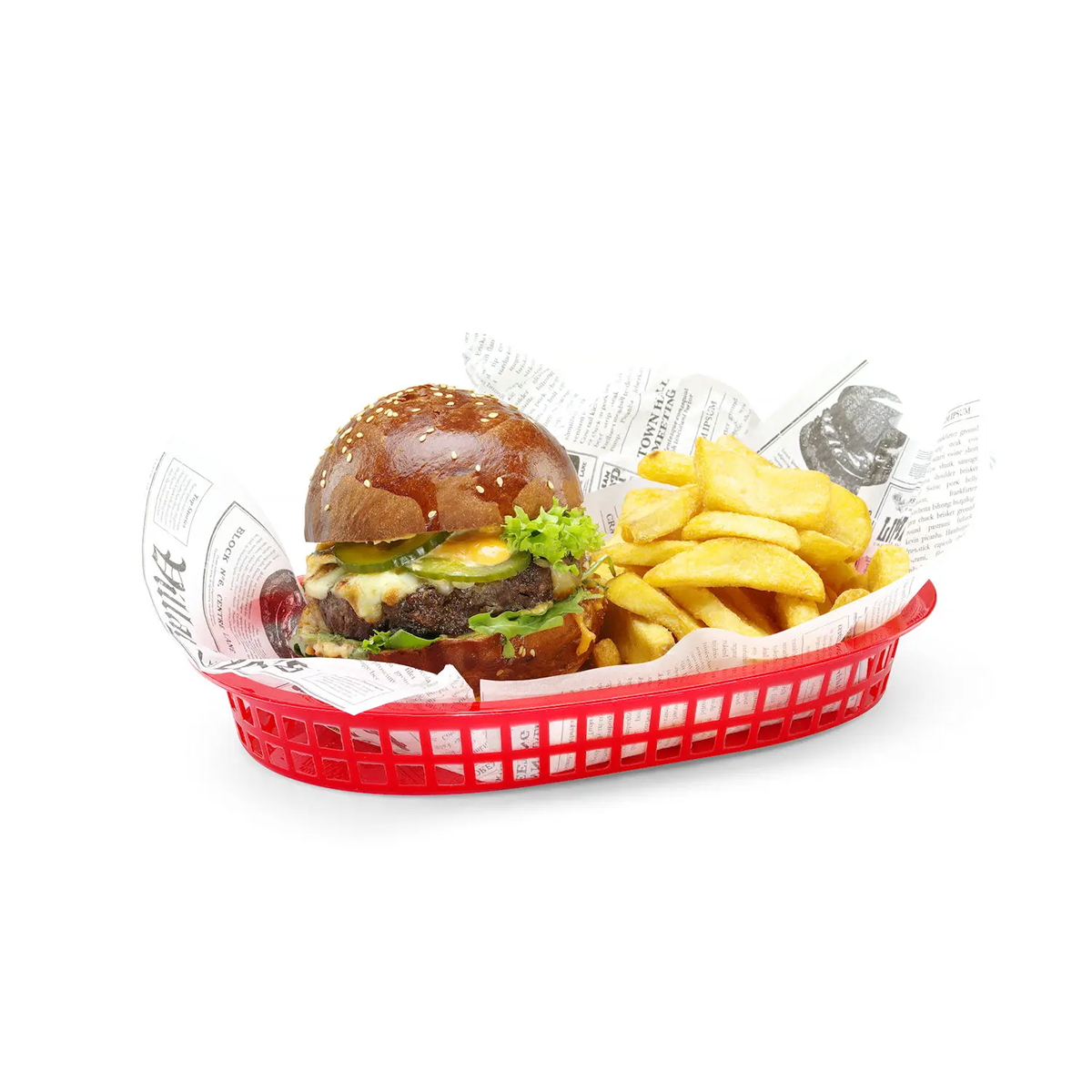 Cestino per pane - 272x175x38 mm - set da 6 pz - rosso | Hendi 426319