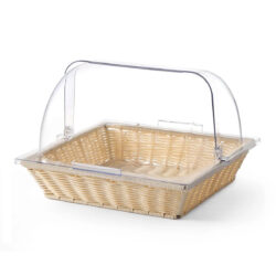 Cestino per pane con coperchio roll top GN 2/3 - 365x365x245 mm | Hendi 426968