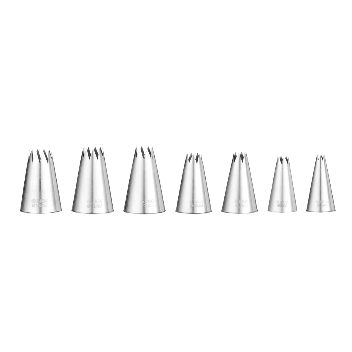 Bocchette per sac à poche - a stella - Ø 6,8,10,12,14,16,18 | Hendi 551714