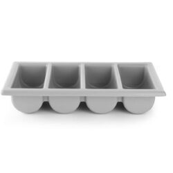 Contenitore per posate - 4x box per posate - 530x325x100 mm - grigio | Hendi 552308