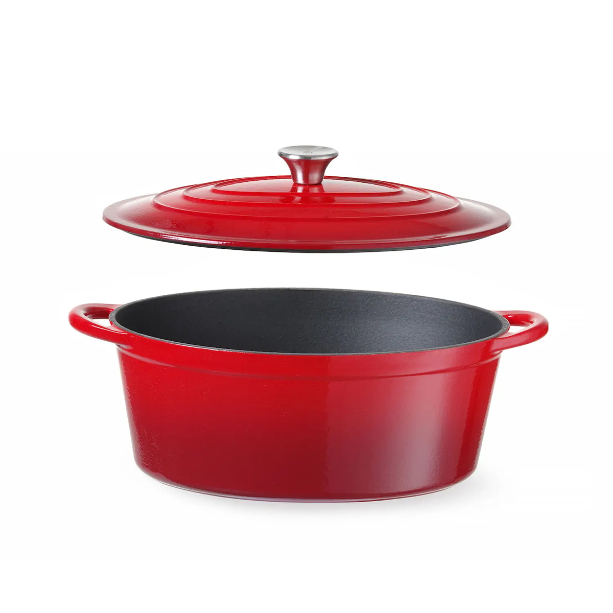 Casseruola in ghisa smaltata - 6,88 L - rossa | Hendi 626825