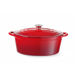 Casseruola in ghisa smaltata - 6,88 L - rossa | Hendi 626825