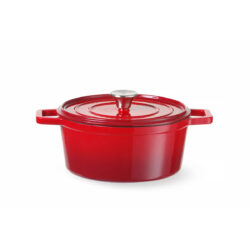 Casseruola in ghisa smaltata - 3,7 L - rossa | Hendi 626832
