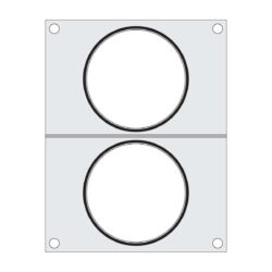 Matrice per termosigillatrice - 2 contenitori - Ø 115 mm | Hendi 805633