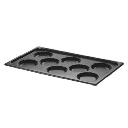 Teglia in alluminio con stampi per pancake e uova GN 1/1 - 530x325 mm | Hendi 808856