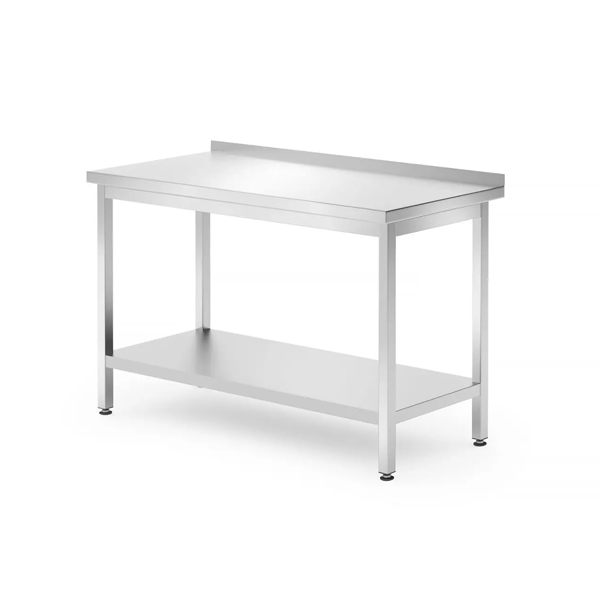 Tavolo da lavoro con ripiano - a parete - 120 x 70 x 85 cm | Hendi 812730