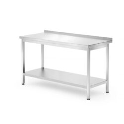 Tavolo da lavoro con ripiano - a parete - 140 x 70 x 85 cm | Hendi 812747
