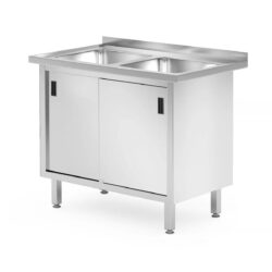 Tavolo lavello - saldato - 100 x 60 cm | Hendi 813690