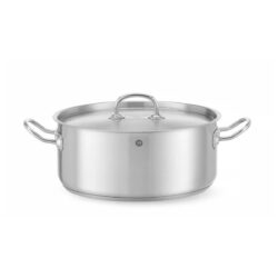 Pentola bassa con coperchio - 7,4 L - Ø 280 mm - Kitchen Line | Hendi 836033