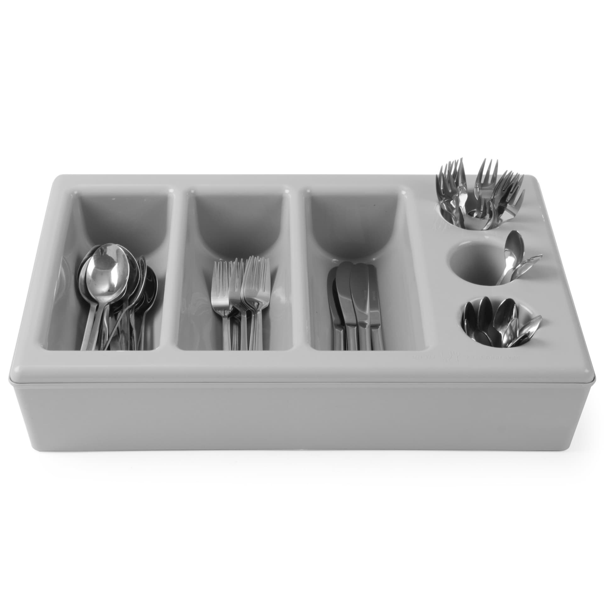 Contenitore per posate - box per posate - 530x325x105 mm - grigio | Hendi 552353