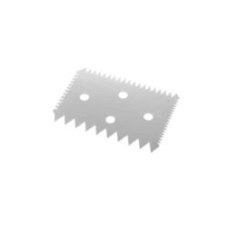 Raschietto per pasticceria - a pettine - 102x69 mm | 554234