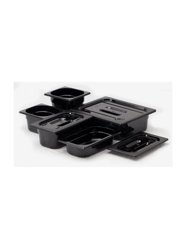 Contenitore Gastronorm GN 1/6 - 100 mm - POLICARBONATO - nero | Hendi 862728