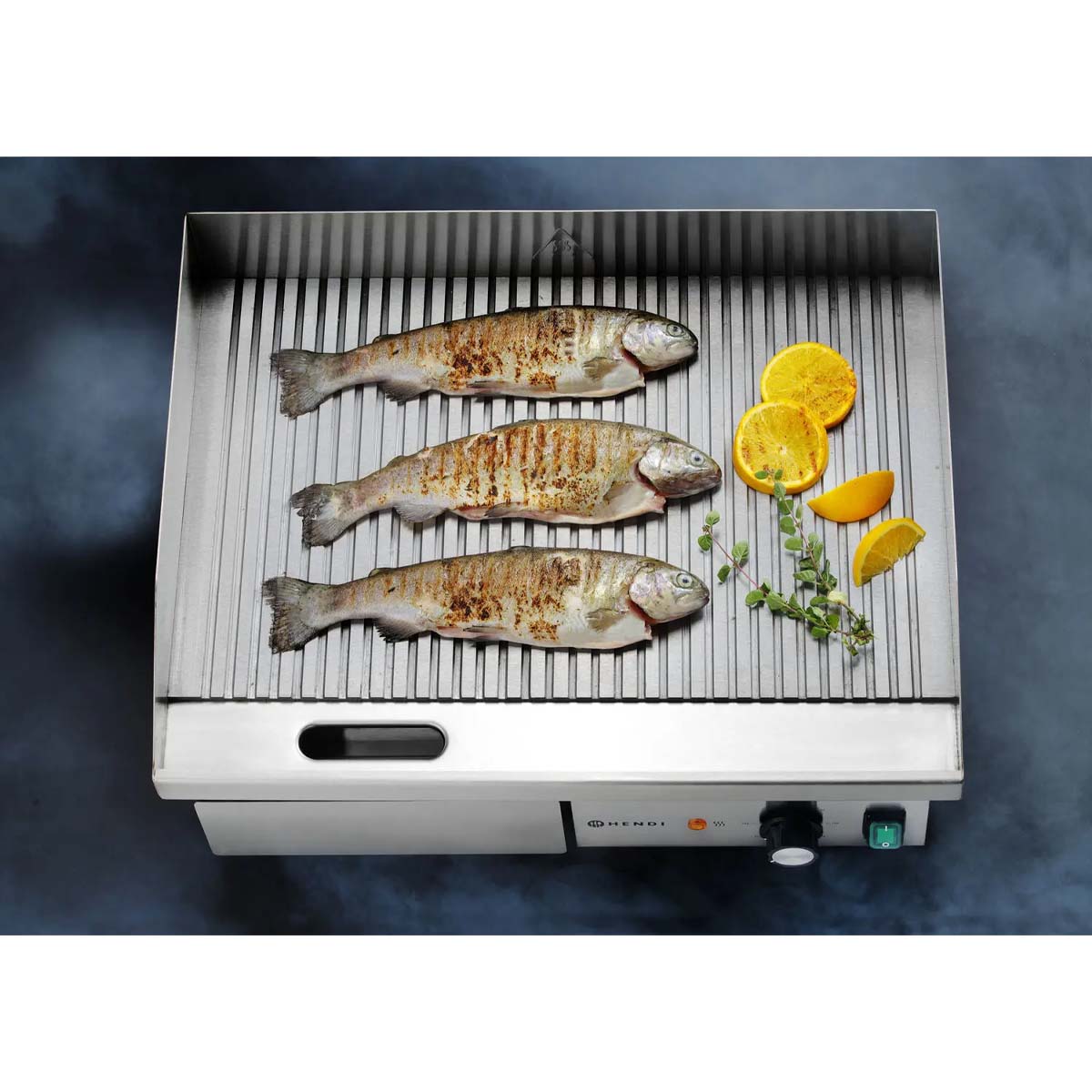 Fry top - rigata - 3000 W | Hendi 154984