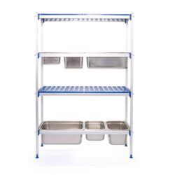 Scaffale in alluminio per contenitori GN 1/1 | Hendi 812266