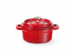Casseruola in ghisa smaltata - 0,27 L - rossa | Hendi 626856