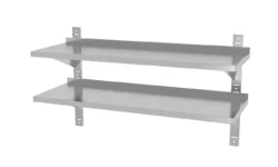 Ripiano a parete - 2 ripiani - 100 x 30 x 60 cm | Hendi 811726