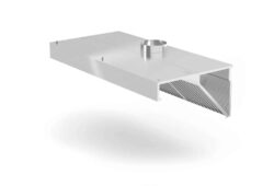 Cappa aspirante a parete Profi Line con illuminazione - 100 x 70 cm | Hendi 229309