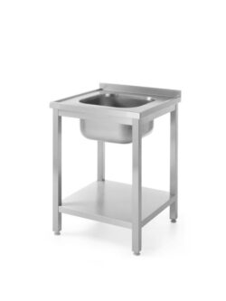 Tavolo lavello con ripiano - imbullonato - 60 x 60 x 85 cm | Hendi 811856